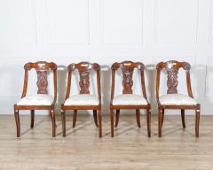 Set of Four 19th Century Lombard Gondola Chairs in Carved Walnut - 4367779