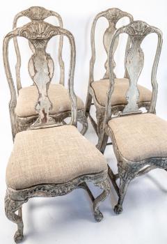 Set of Four 19th Century Swedish Rococo Revival Side Chairs - 4499676