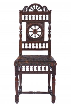 Set of Four 4 French Breton Dining Chairs 19th Century France - 1875994
