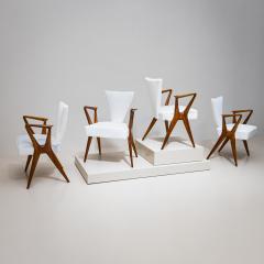 Set of Four Armchairs Italy 1950s - 4719377