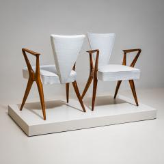 Set of Four Armchairs Italy 1950s - 4719378