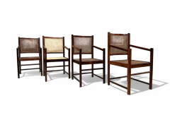 Set of Four Armchairs in Rosewood Caning Unknown 1960s Lot 79 186 - 4059736