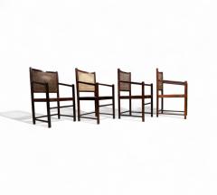 Set of Four Armchairs in Rosewood Caning Unknown 1960s Lot 79 186A - 4353991