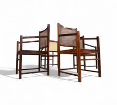 Set of Four Armchairs in Rosewood Caning Unknown 1960s Lot 79 186A - 4353994