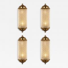 Set of Four Art Deco Style Crystal Sconces - 4751067