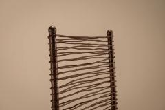 Set of Four Artisanal French Iron Highback Chairs 1980s - 4370859