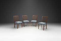 Set of Four Beech Danish Cabinetmaker Dining Chairs Denmark Mid 20th Century - 4294718