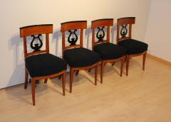 Set of Four Biedermeier Chairs Cherry Wood South Germany circa 1830 - 2957969