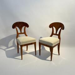 Set of Four Biedermeier Shovel Chairs Walnut Ink Austria circa 1830 - 3653419