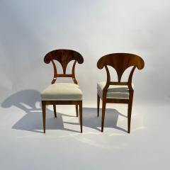 Set of Four Biedermeier Shovel Chairs Walnut Ink Austria circa 1830 - 3653422
