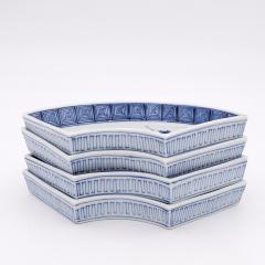 Set of Four Chinese Blue and White Sweetmeat Dishes circa 1880 - 4399531
