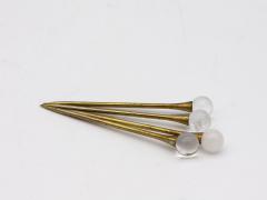 Set of Four Crystal and Gold Cocktail Stirrers or Picks - 3008246