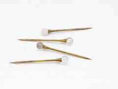 Set of Four Crystal and Gold Cocktail Stirrers or Picks - 3008251