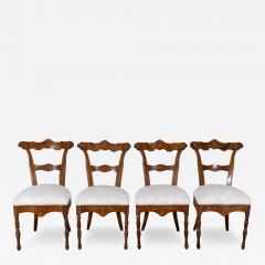 Set of Four Early 19th Century Charles X Inlaid Chairs - 4369115