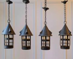 Set of Four Early 20th Century French Iron Lanterns - 4402395