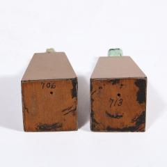 Set of Four Egyptian Antiquities Pair of Sarcophagus Faience Two Figurines - 2946489