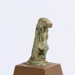 Set of Four Egyptian Antiquities Pair of Sarcophagus Faience Two Figurines - 2946771