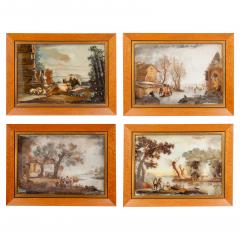 Set of Four Eighteenth Century Dutch Reverse Paintings on Glass - 4137212