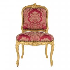 Set of Four English Victorian Louis XV Style Giltwood Chairs - 4663048