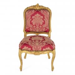 Set of Four English Victorian Louis XV Style Giltwood Chairs - 4663050