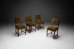 Set of Four European Upholstered Dining Chairs Europe Mid 20th Century - 4263059