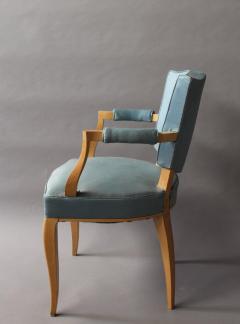 Set of Four Fine French Art Deco Sycamore Bridges Armchairs - 369021