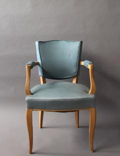 Set of Four Fine French Art Deco Sycamore Bridges Armchairs - 369022