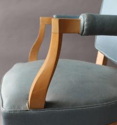 Set of Four Fine French Art Deco Sycamore Bridges Armchairs - 369028