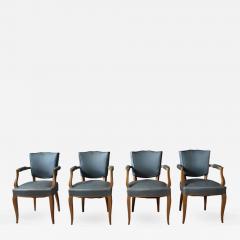 Set of Four Fine French Art Deco Sycamore Bridges Armchairs - 370177