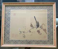 Set of Four Framed Chinese Silk Flower and Bird Paintings - 2539591