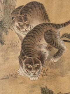 Set of Four Framed Korean Jakhodo Tiger and Magpie Folk Painting - 2290260