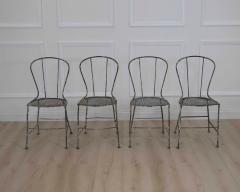 Set of Four French 19th Century Wrought Iron Garden Chairs - 4737232