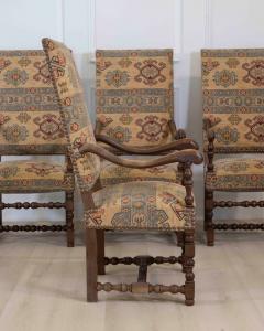 Set of Four French 20th Century Louis XIII Style Armchairs - 4737301
