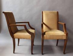Set of Four French Art Deco Neoclassical Walnut Bridge - 395835