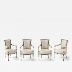 Set of Four French Directoire Painted Fauteuils - 4177946