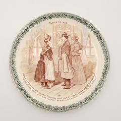 Set of Four French Fa ence Plates circa 1900 - 3957036