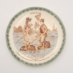 Set of Four French Fa ence Plates circa 1900 - 3957041