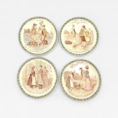 Set of Four French Fa ence Plates circa 1900 - 3957250