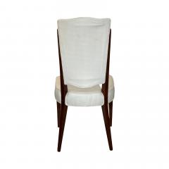 Set of Four French Mid Century Mahogany Side Chairs with Tall Backs - 4750077