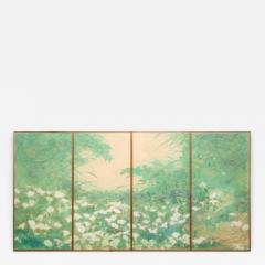 Set of Four Fusuma Sliding Door Panels Wild Lily Patch - 300485