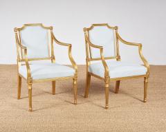 Set of Four George III Giltwood Armchairs - 4379910