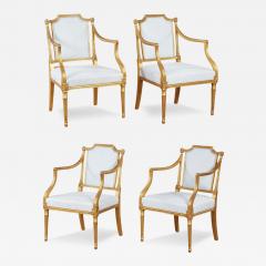 Set of Four George III Giltwood Armchairs - 4379942