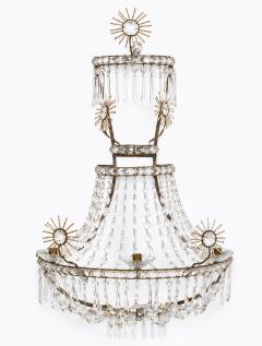 Set of Four Impressive Starburst Gustavian Crystal Sconces - 4646557