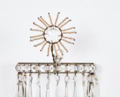Set of Four Impressive Starburst Gustavian Crystal Sconces - 4646559