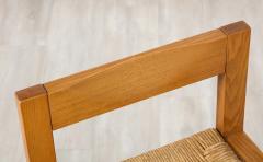 Set of Four Italian 1950s Oak and Rush Seat Dining Chairs - 2643373