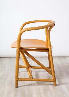 Set of Four Italian Bamboo and Wood Dining Chairs - 2635718