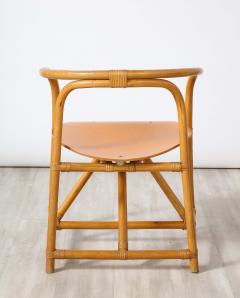 Set of Four Italian Bamboo and Wood Dining Chairs - 2635721