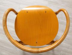 Set of Four Italian Bamboo and Wood Dining Chairs - 2635729