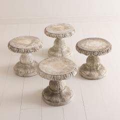 Set of Four Italian Concrete Garden Stools - 3086991