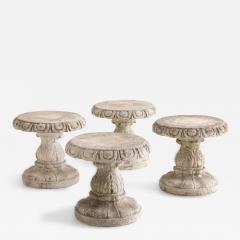 Set of Four Italian Concrete Garden Stools - 3088672
